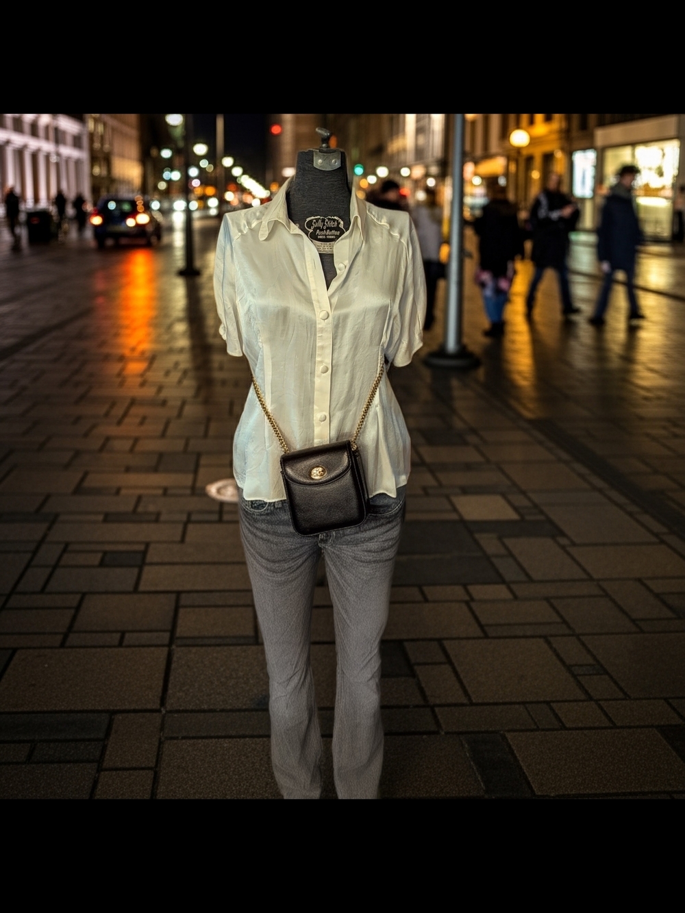 Massimo Dutti 2013 Archival Pure Silk Blouse Cream Soft Camp Collar Shirt L